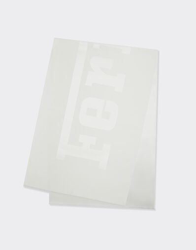 Ferrari Pañuelo de lana y seda con logotipo Ferrari Blanco óptico 22718f