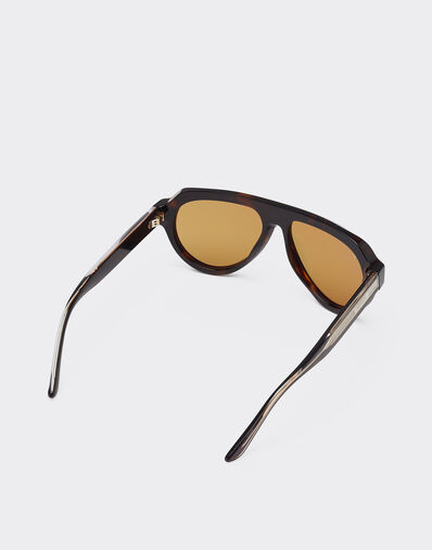 Ferrari Ferrari acetate brown tortoiseshell sunglasses with brown gold mirrored lenses Tortoiseshell LA0EWf
