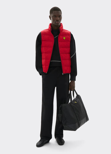 Ferrari Quilted nylon vest with Ferrari Scudetto Rosso SWMVT0001WNY0003f