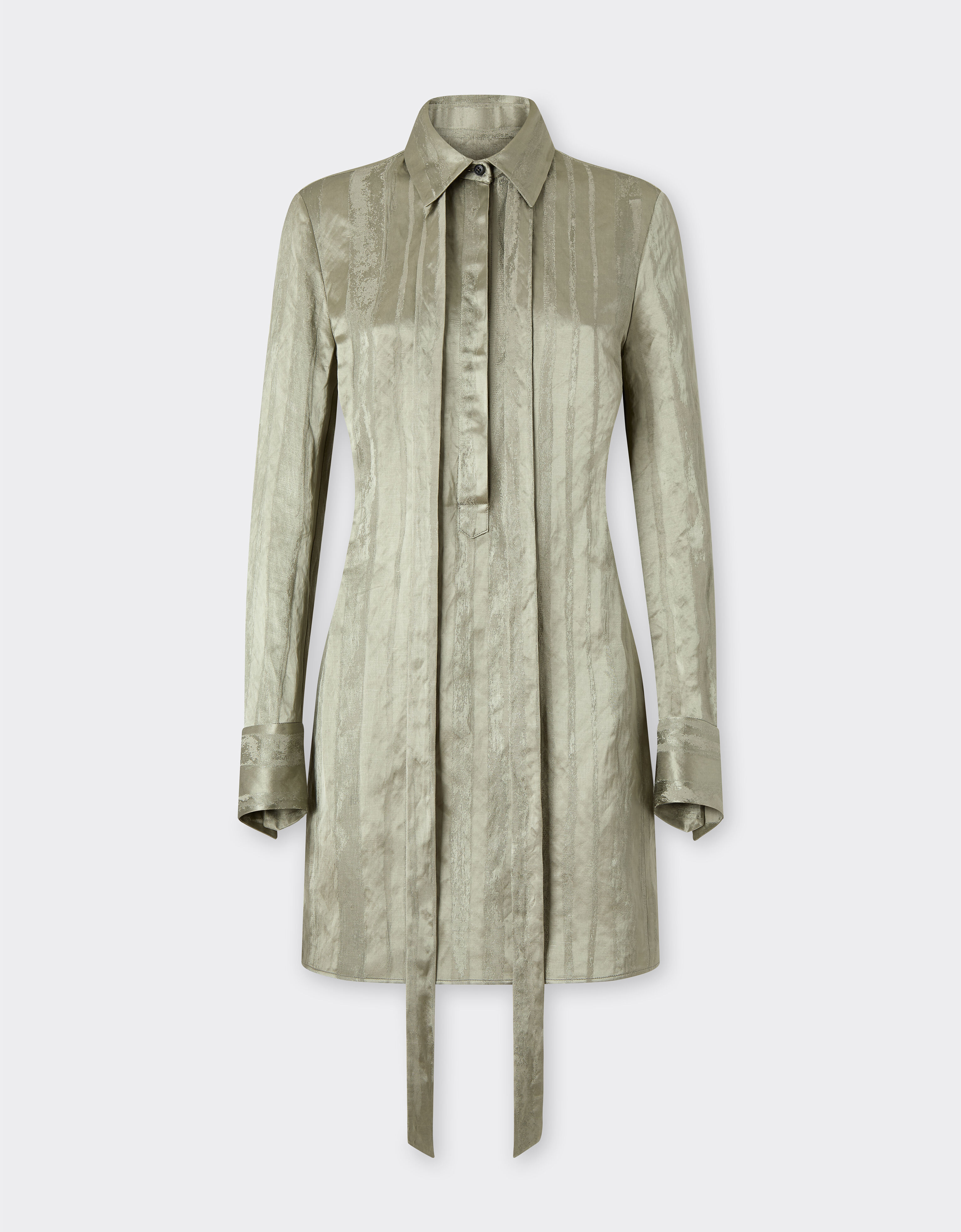 Jacquard dress with striped pattern Ferrari Jacquard dress with striped pattern Khaki Green 50353f