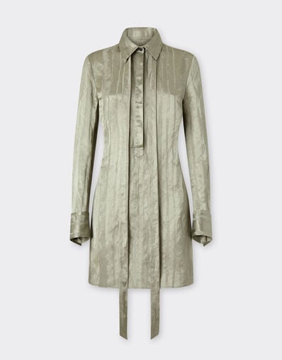 Jacquard dress with striped pattern Ferrari Jacquard dress with striped pattern Khaki Green 50353f