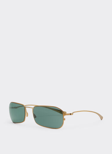 Matte gold titanium sunglasses with dark green lenses Ferrari Matte gold titanium sunglasses with dark green lenses Oro Satinato LY0SG1264EXT0001f