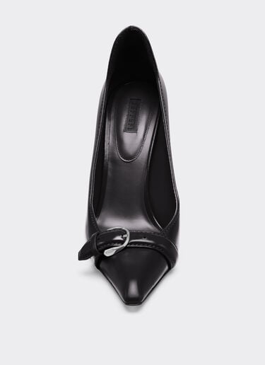 Court shoes in ultra-wet-effect glossy leather Ferrari Court shoes in ultra-wet-effect glossy leather Black 49387f