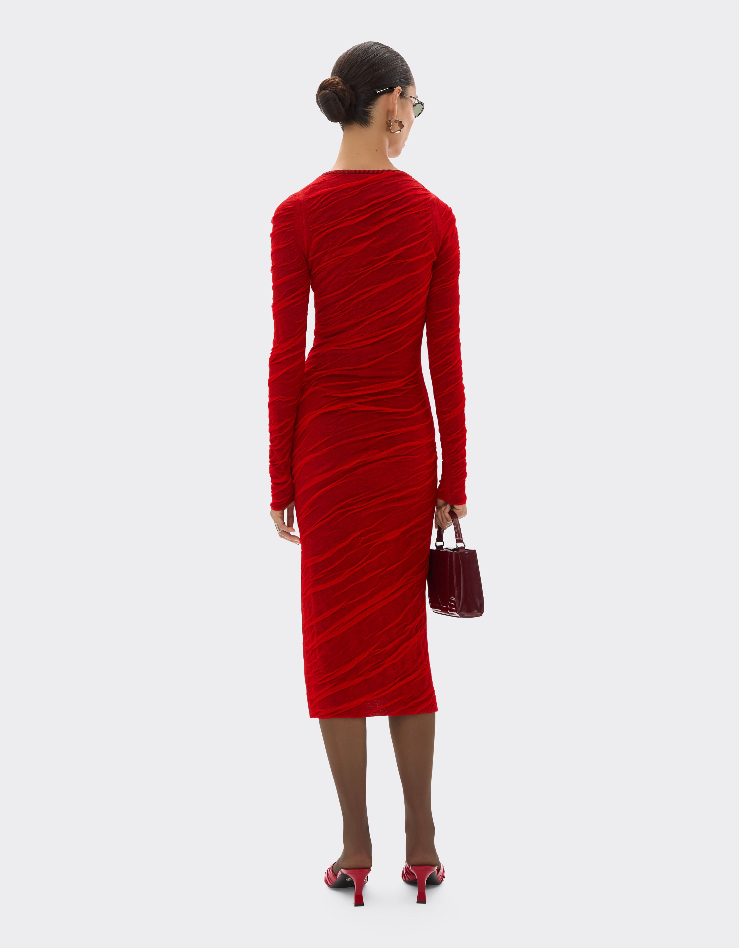 Ferrari Wool and cotton knit dress Rosso Dino 21032f