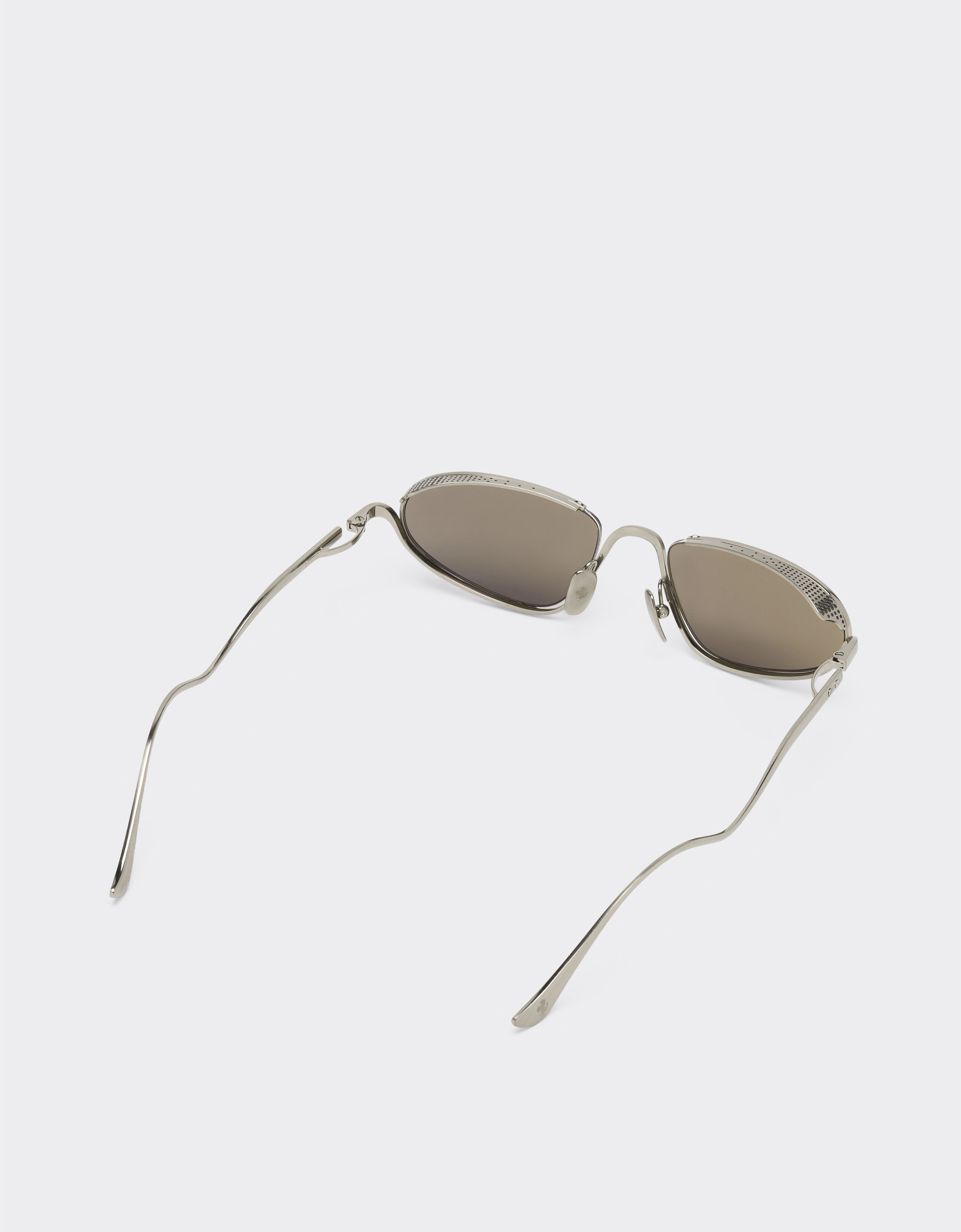 Ferrari Ferrari sunglasses in silver-tone titanium with grey lenses Ingrid LA02Sf