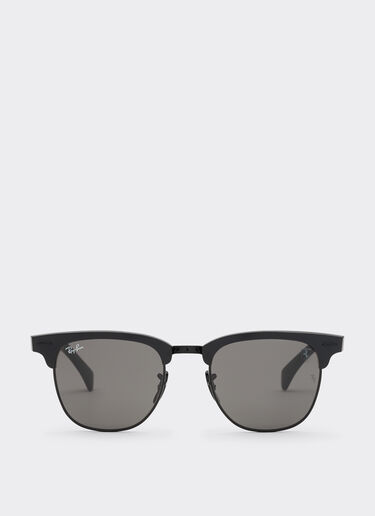 Ferrari Ray-Ban für Scuderia Ferrari RB3807M in schwarzem Metall mit dunkelgrauen Gläsern Schwarz F1512f