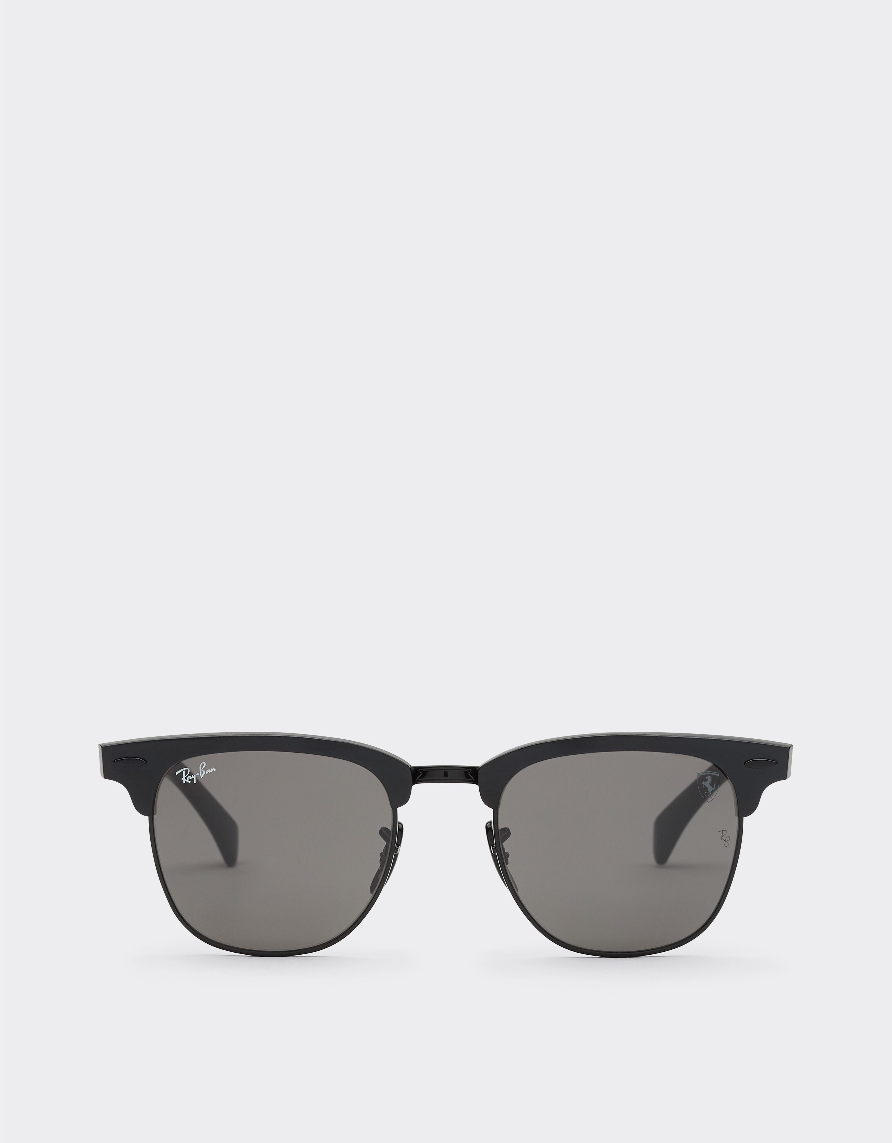 Ferrari Ray-Ban für Scuderia Ferrari RB3807M in schwarzem Metall mit dunkelgrauen Gläsern Schwarz F1512f