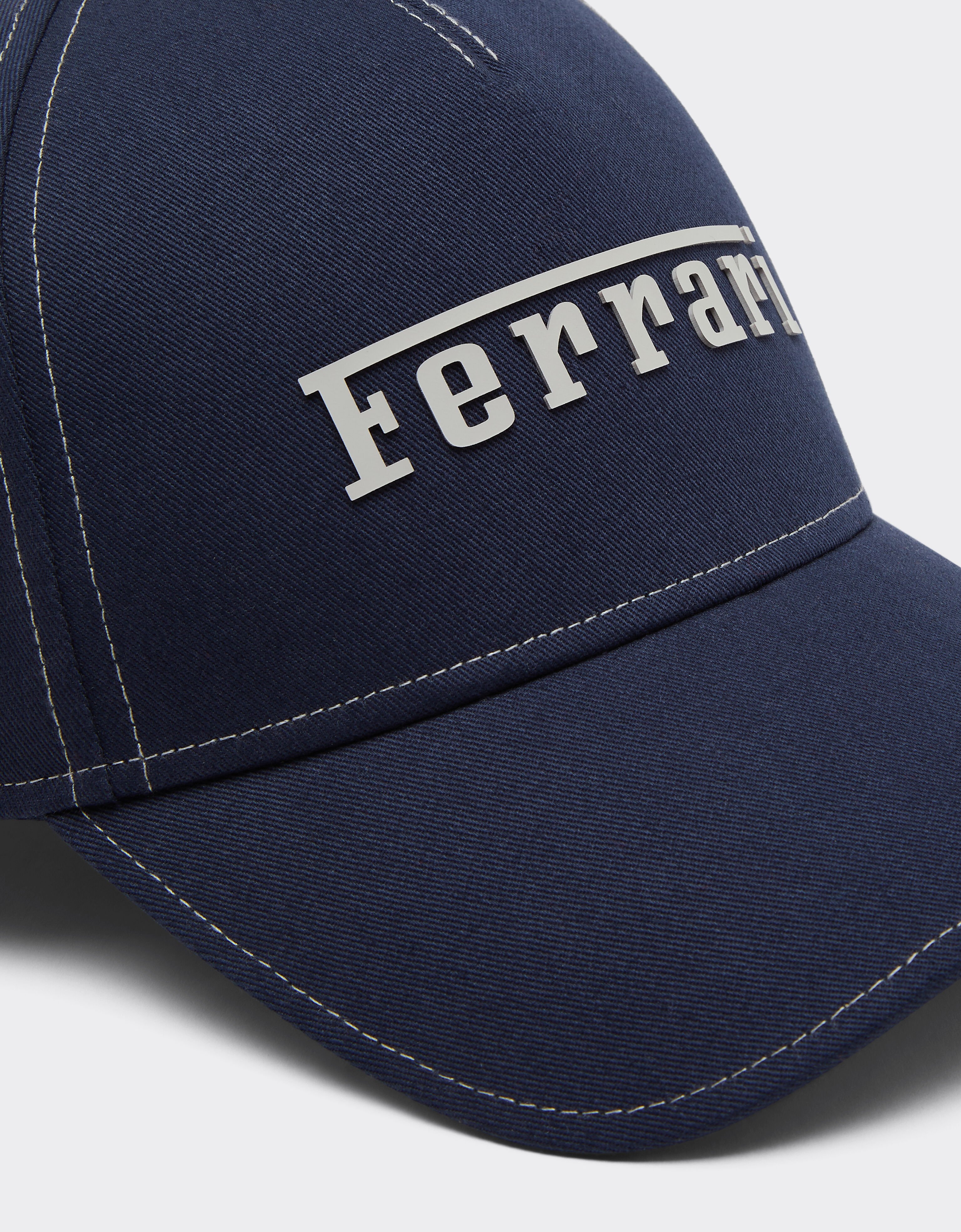 Ferrari Baseball cap with rubberized Ferrari logo Navy 20403f