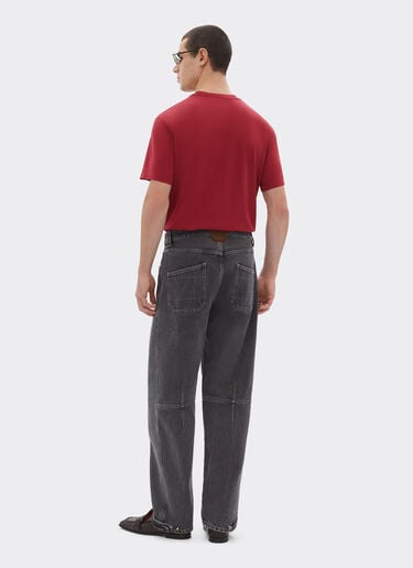 Cotton T-shirt with embroidery Ferrari Cotton T-shirt with embroidery Maison Red 50836f