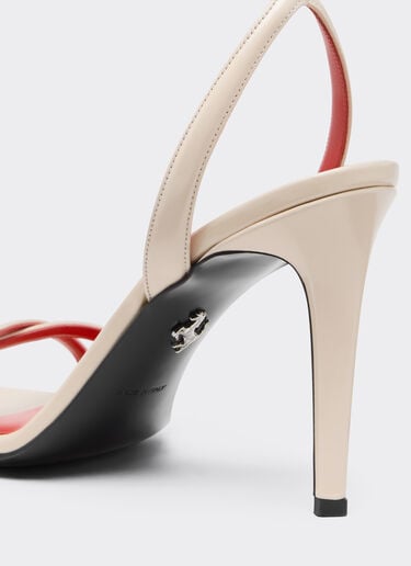 Ferrari Glossy leather sandals Powder Pink 50374f