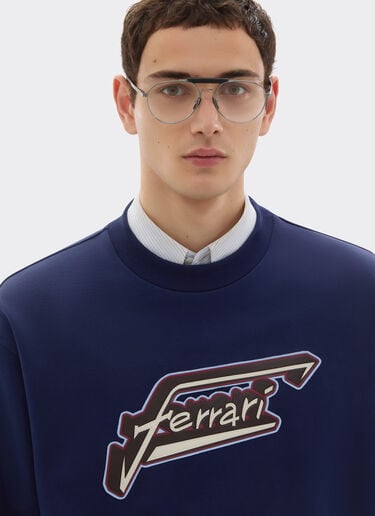 Ferrari Cotton sweatshirt with Ferrari patch Ultramarine 50822f