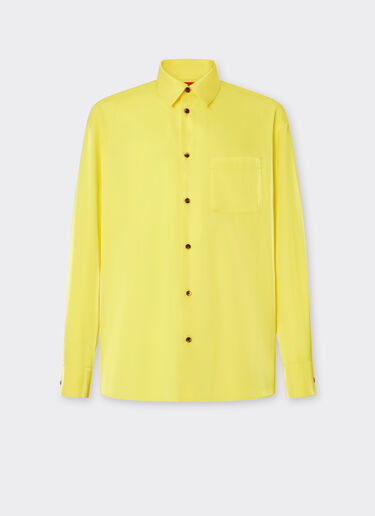Ferrari Camisa de viscosa brillante Giallo Modena 21874f