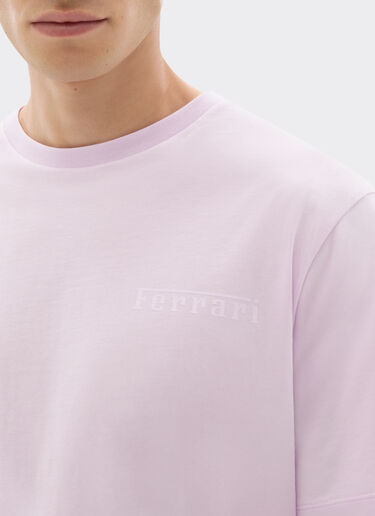 Ferrari Cotton T-shirt with Ferrari logo Wisteria 21163f