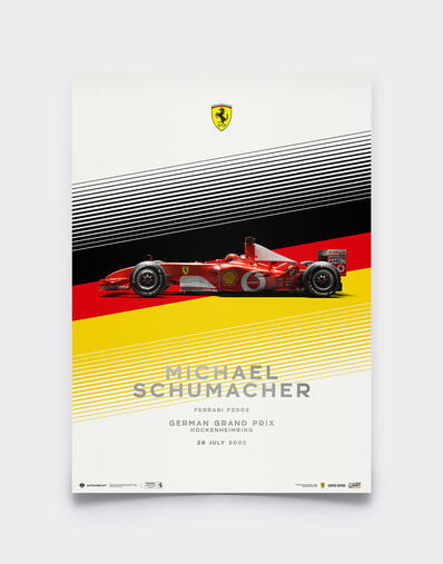 Ferrari Official Ferrari F2002 Michael Schumacher Hockenheim GP poster Multicolore LE0P0643EXT0001f