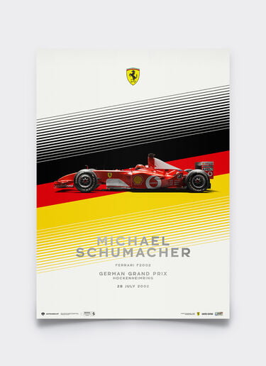 Poster ufficiale Ferrari F2002 Michael Schumacher GP Hockenheim Ferrari Poster ufficiale Ferrari F2002 Michael Schumacher GP Hockenheim Multicolore LE0P0643EXT0001f