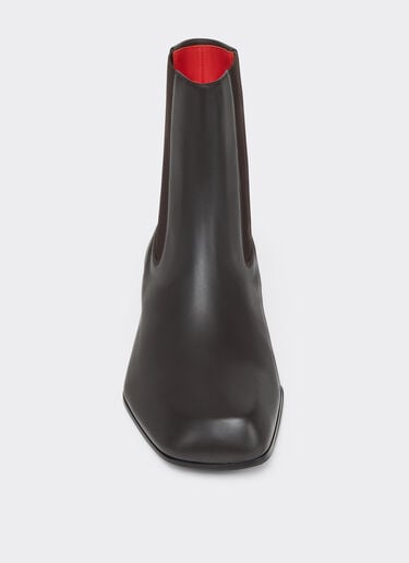 Polished Leather Chelsea Boots Ferrari Polished Leather Chelsea Boots Marrone Scuro CSMCH0002XL00032f