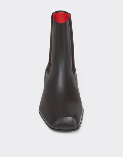 Polished Leather Chelsea Boots Ferrari Polished Leather Chelsea Boots Marrone Scuro CSMCH0002XL00032f