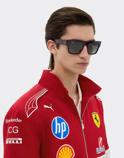 Ferrari Ray-Ban for Scuderia Ferrari RB2217M ハバナレッドアセテート グラデーショングレーレンズ Rosso Corsa LA013f