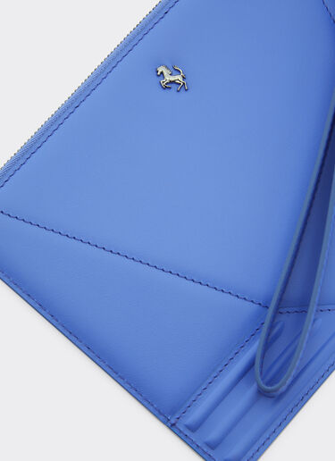 Ferrari Ferrari GT pouch in smooth leather Cyan 21415f