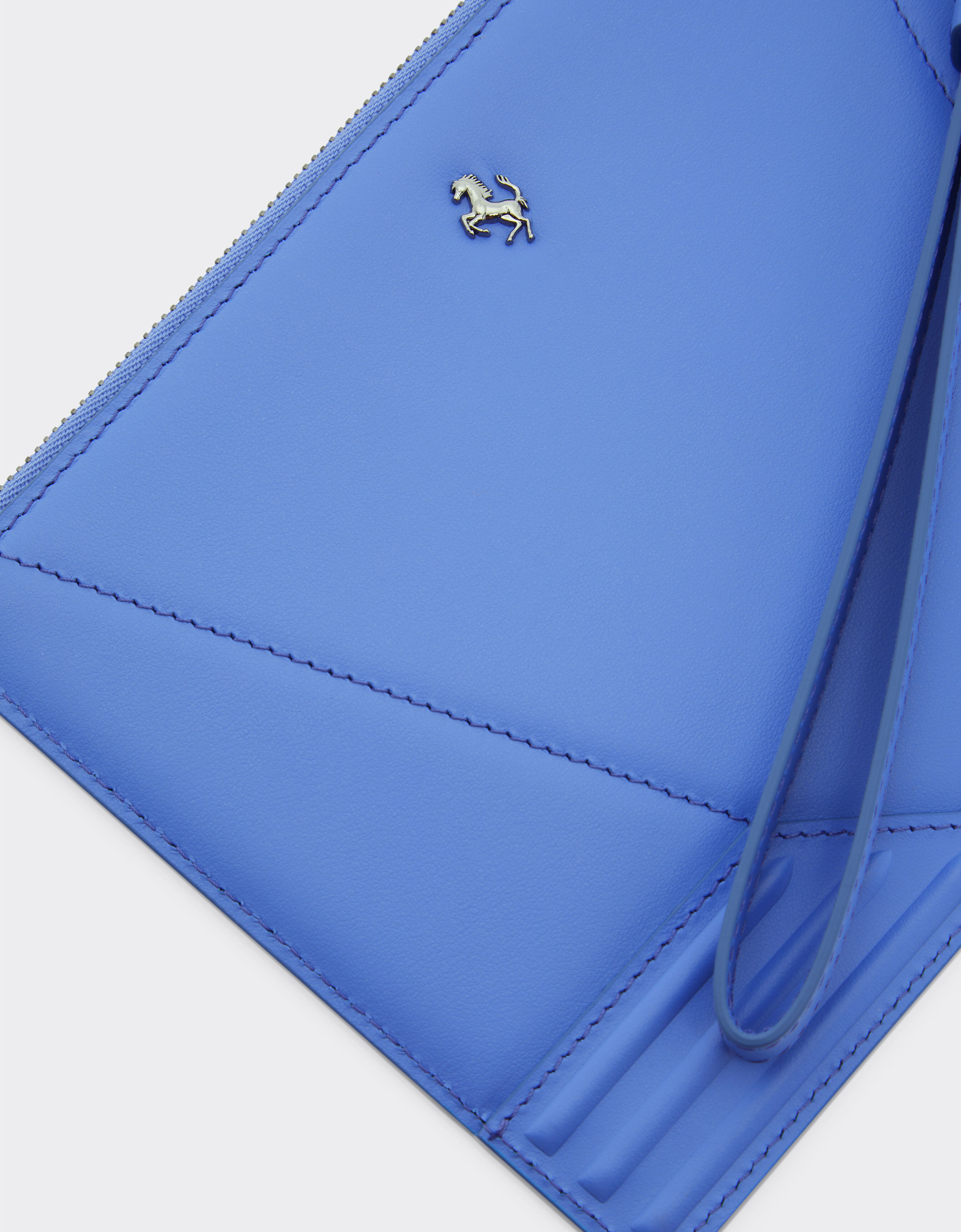 Ferrari Ferrari GT pouch in smooth leather Cyan 21415f