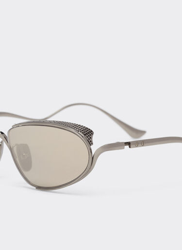 Ferrari Ferrari sunglasses in silver-tone titanium with grey lenses Ingrid LA02Sf