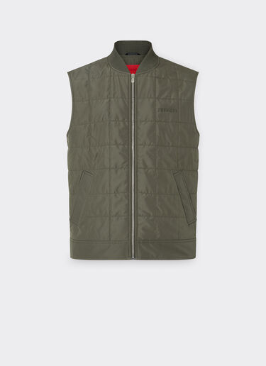 Padded technical nylon vest Ferrari Padded technical nylon vest Verde Cachi CWMVT0003WNY0001f