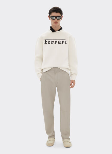 Ferrari Scuba sweatshirt with Ferrari logo Ecru 20518f