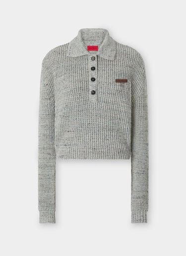Polo de manga larga con efecto denim Ferrari Polo de manga larga con efecto denim Beige CKWPO0003KCO0008f