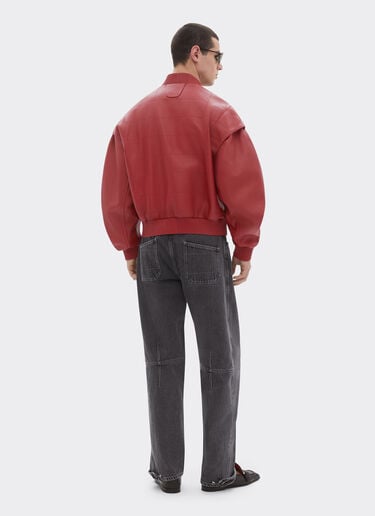Rubberized nappa leather bomber jacket Ferrari Rubberized nappa leather bomber jacket Maison Red 51013f