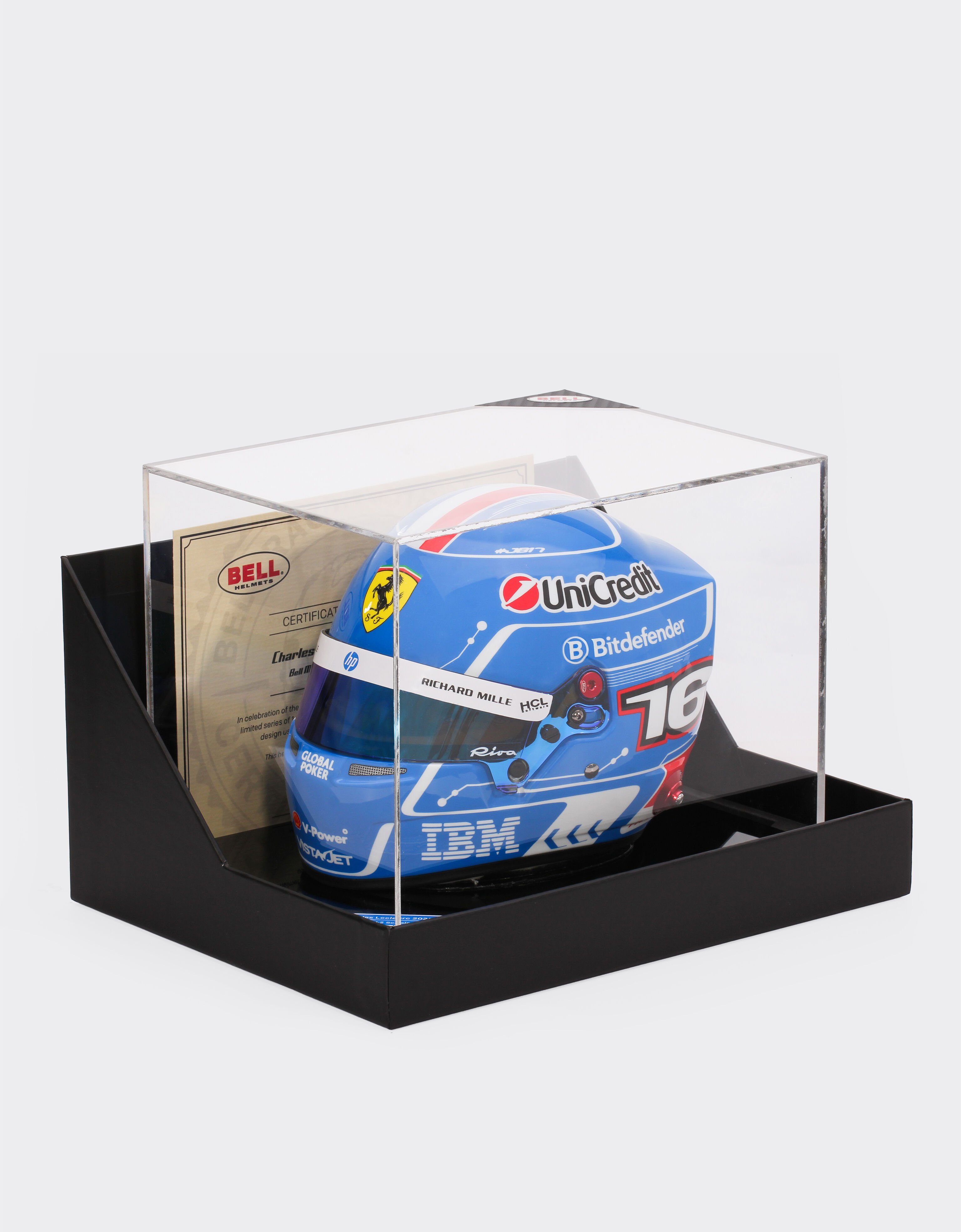 Ferrari Charles Leclerc Miami 2025 Special Edition mini helmet in 1:2 scale MULTICOLOUR LA07Sf