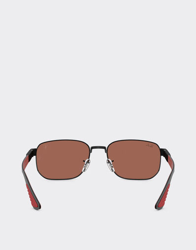 Ferrari Ray-Ban pour Scuderia Ferrari RB8329M en métal noir avec verres marron miroir rouge foncé Nero LA0JWf