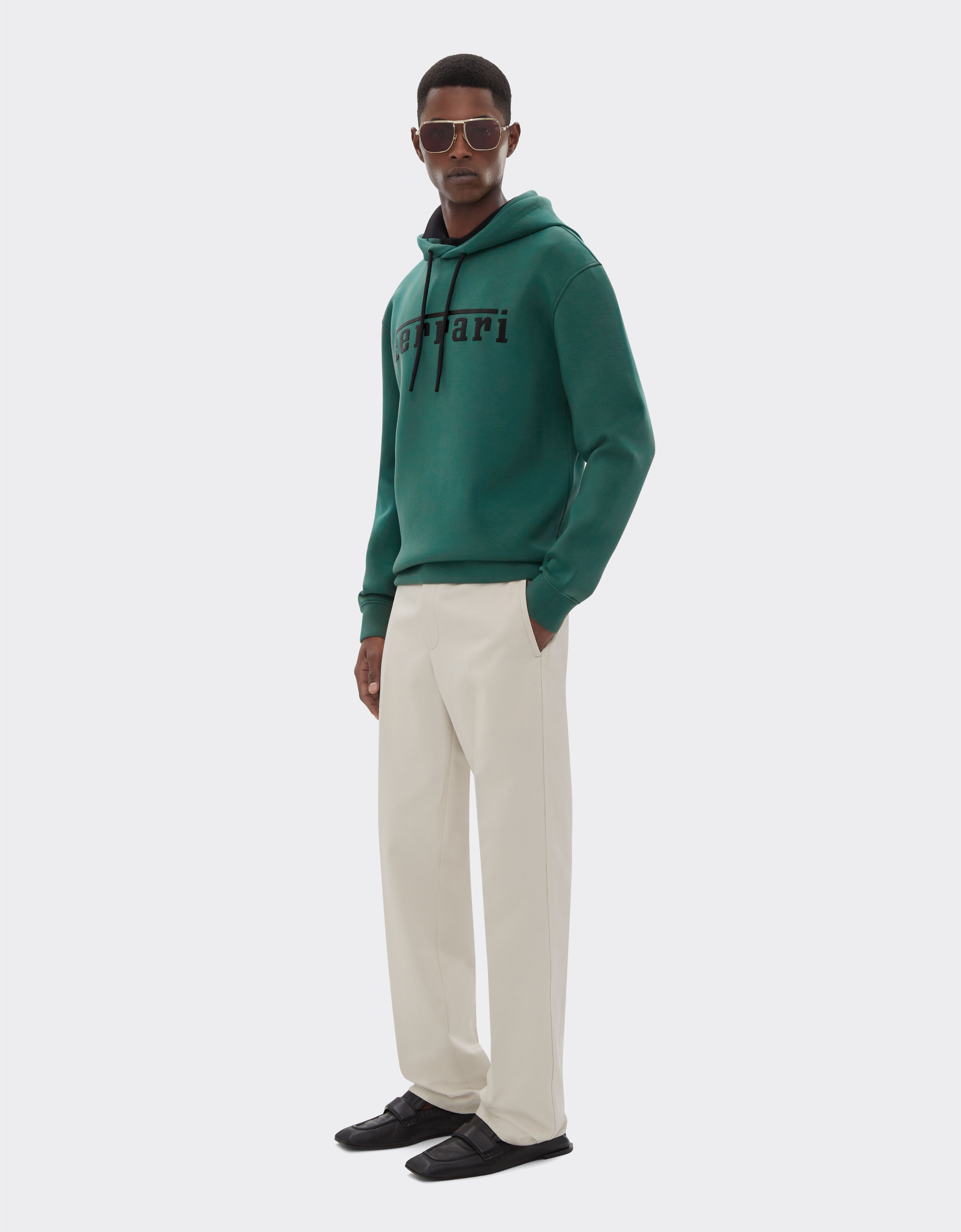 Ferrari Scuba knit sweatshirt with contrast Ferrari logo Ficus Green 47819f