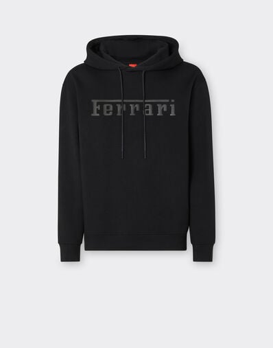 Ferrari Scuba knit sweatshirt with contrast Ferrari logo Black 47819f