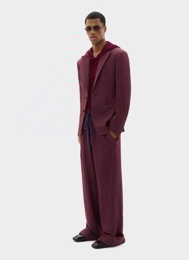 Wool and viscose blazer with Vichy pattern Ferrari Wool and viscose blazer with Vichy pattern Cherry 22597f