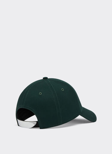 Ferrari Baseball cap in cotone con logo gommato Verde Militare 20403f