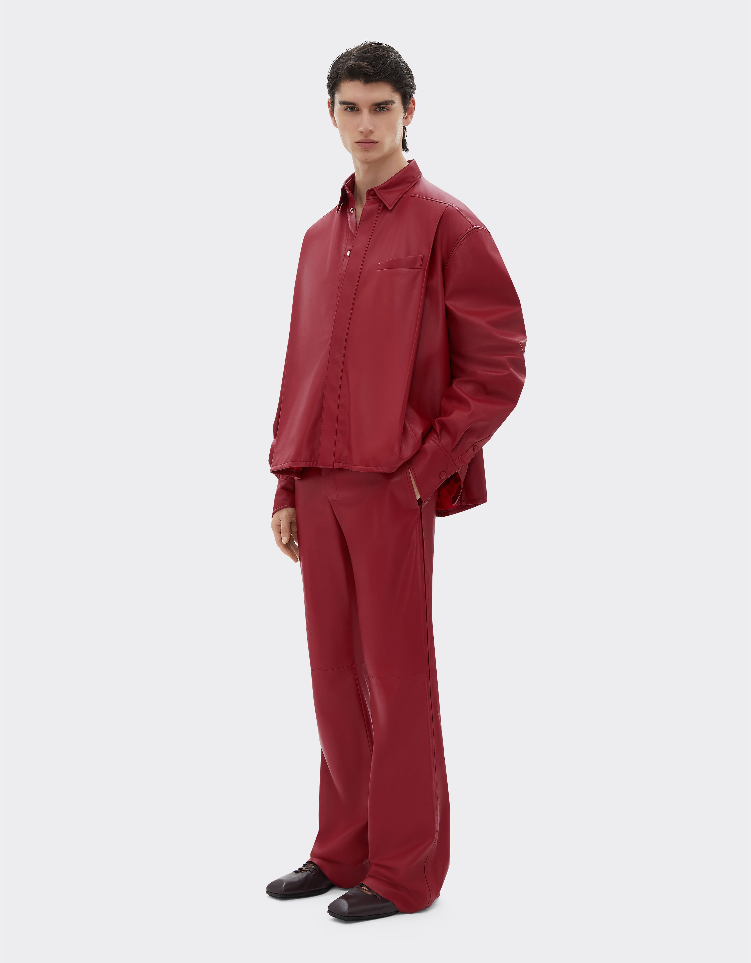 Ferrari Trousers in draped nappa leather Maison Red 22105f