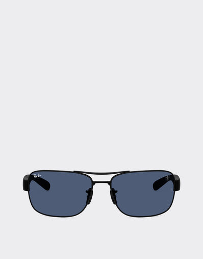 Ferrari Ray-Ban for Scuderia Ferrari RB3763M métal et plastique noir mat avec lentilles bleues Noir mat LA01Gf
