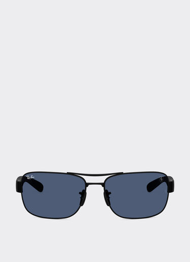 Ferrari Ray-Ban for Scuderia Ferrari RB3763M in matt black metal and plastic with blue lenses Black Matt LA01Gf