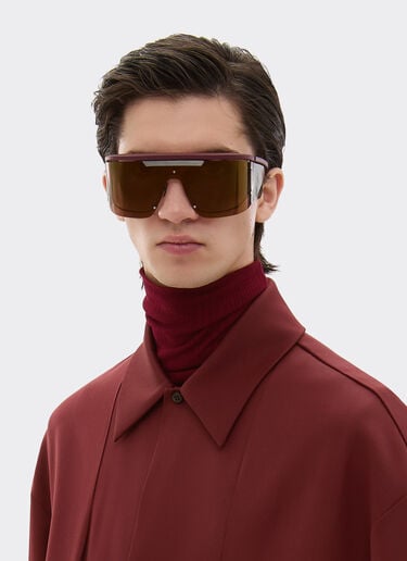 Limited Edition Ferrari metal and leather sunglasses with dark redlens Ferrari Limited Edition Ferrari metal and leather sunglasses with dark redlens Dark Red LA0F5f