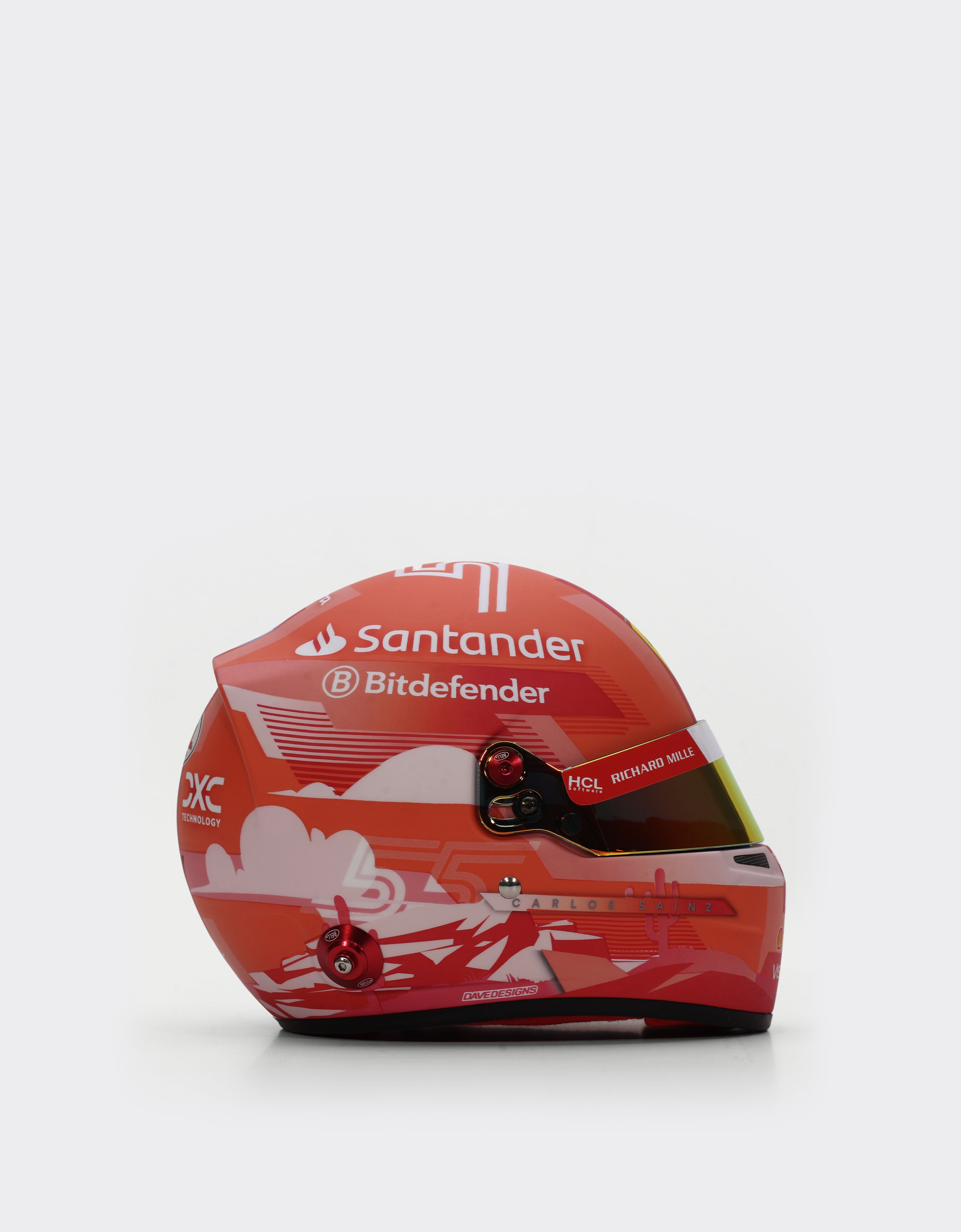 Ferrari Carlos Sainz Las Vegas 2024 Special Edition mini helmet in 1:2 scale MULTICOLOUR F1612f