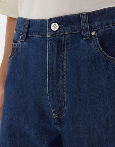 Jean 5 poches avec détails en Alcantara® Ferrari Jean 5 poches avec détails en Alcantara® Blu Denim CDMTR0014DCO0014f