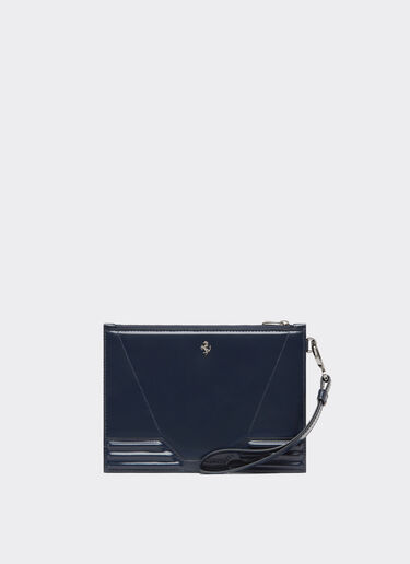Ferrari Ferrari GT pouch in brushed leather with zip Navy 21419f