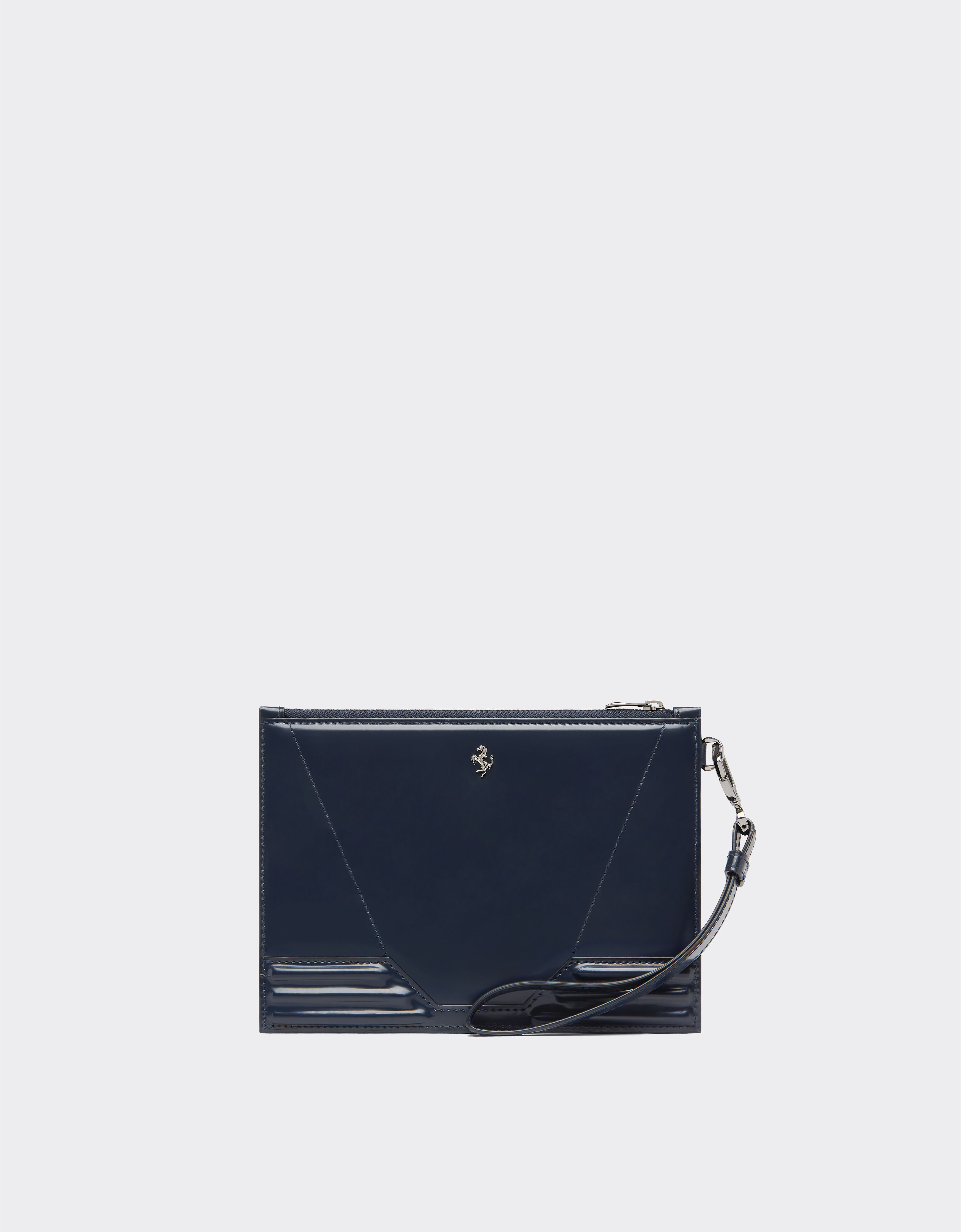 Ferrari Ferrari GT pouch in brushed leather with zip Navy 21419f