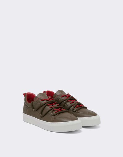 Ferrari Zapatillas bajas de piel granate Mimetico CSMLT0006XL00021f