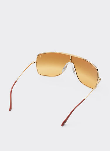 Ferrari Ray-Ban for Scuderia Ferrari RB3697MF in gold-tone metal with silver mirror orange gradient lens Gold F1509f