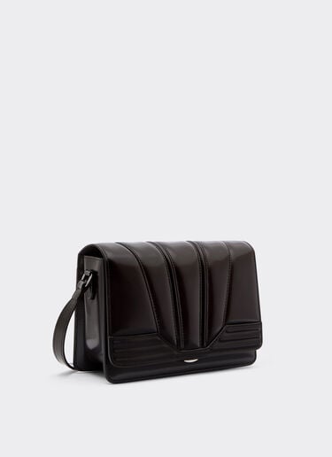 Ferrari Ferrari GT crossbody bag in brushed leather Dark Brown 21368f