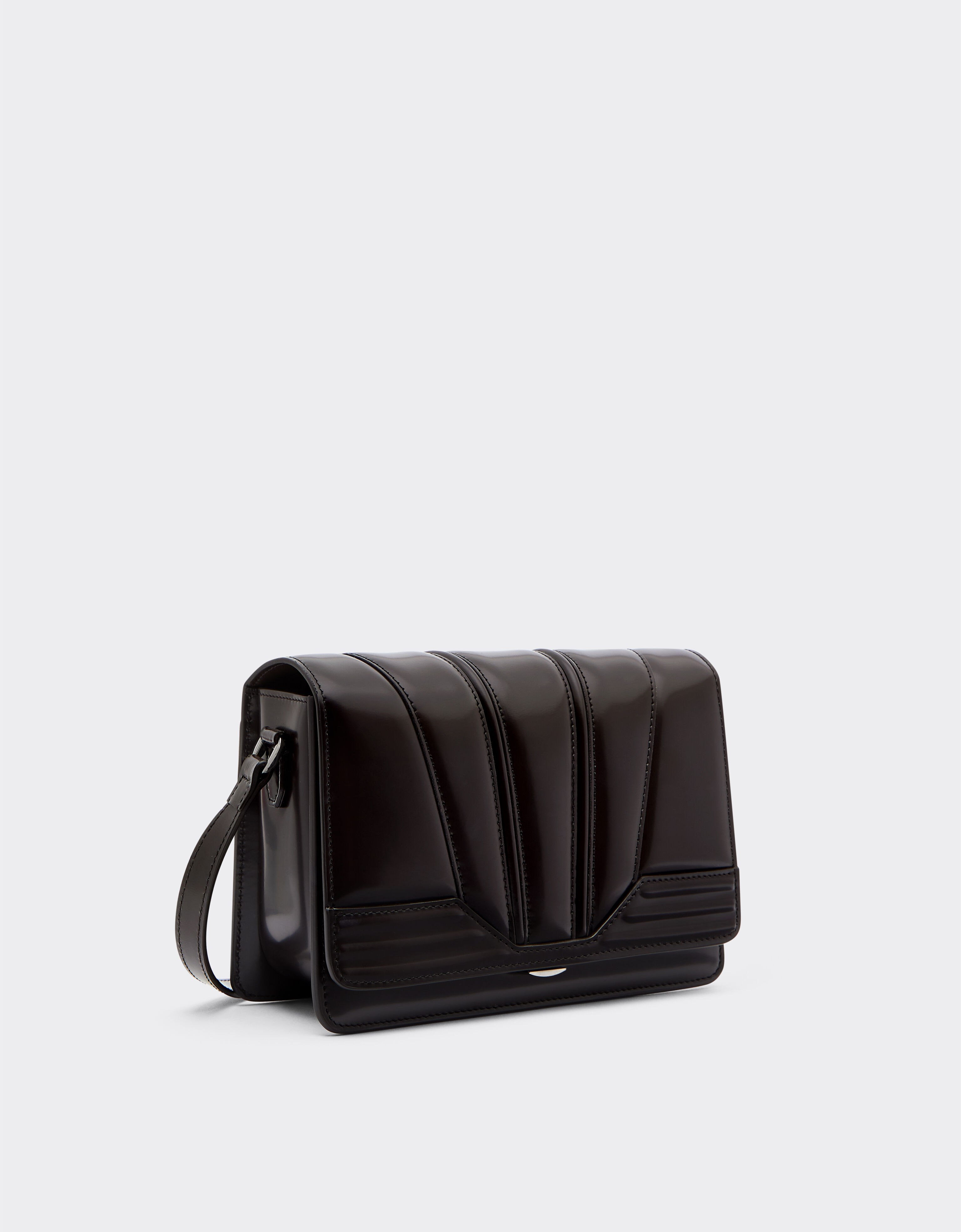 Ferrari Ferrari GT crossbody bag in brushed leather Dark Brown 21368f