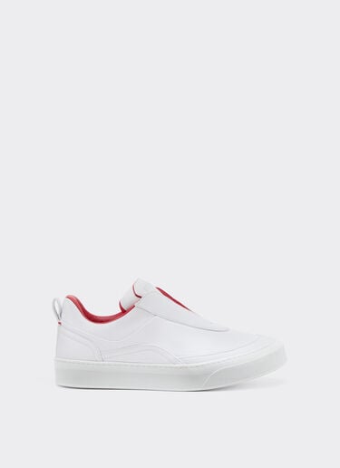 Nappa leather slip-on sneaker Ferrari Nappa leather slip-on sneaker Optical White 22744f