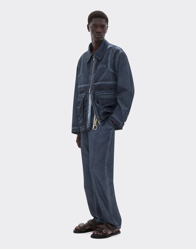Ferrari Pantalon chino en gabardine de nylon Ultramarine 50062f