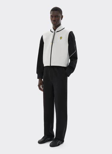  Weste aus Scuba-Stoff mit Ferrari-Wappen Avorio SWMVT0011WNY0004f